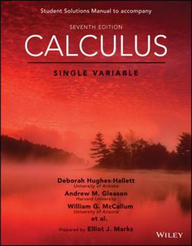 Paperback Calculus: Single Variable, 7e Student Solutions Manual Book