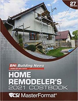 Paperback 2021 Building News Home Remodeler's Costbook Book
