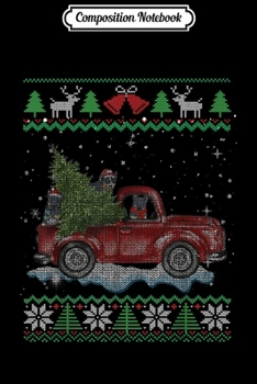 Composition Notebook: Australian Cattle Dogs Ride Red Truck Christmas Gifts Journal/Notebook Blank Lined Ruled 6x9 100 Pages