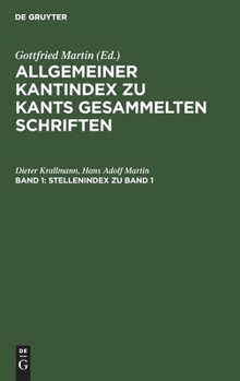Hardcover Stellenindex Zu Band 1 [German] Book
