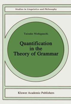 Hardcover Quantification in the Theory of Grammar Book
