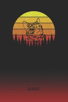 Diary: Blank Kitten Personal Writing Memoir | Old School Retro Vintage Sunset 80s Cover | Daily Journaling for Writers & Journalists | Productivity ... Set Goals & Write about your Life & Interests