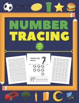 Paperback Number Tracing For Kids 3+: Fun Workbook for Preschool and Kindergarten to Practice Writing Book