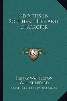 Paperback Oddities In Southern Life And Character Book