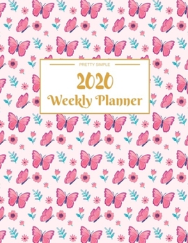 Paperback Weekly Planner 2020: Year At A Glance And Vertical Dated Pages - 8.5 x 11 inches 120 pages Book