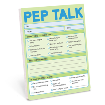 Knock Knock Pep Talk Nifty Note Pad