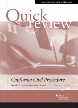 Paperback Quick Review of California Civil Procedure (Quick Reviews) Book