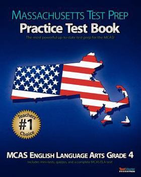 Paperback MASSACHUSETTS TEST PREP Practice Test Book MCAS English Language Arts, Grade 4 Book