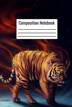 Paperback Composition Notebook: Tiger Walking Wide Ruled Notebook Great For Kids Teens Adults Couples To Write Down Daily Notes Book