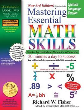 Paperback Mastering Essential Math Skills Book 2, Spanish Language Version [Spanish] Book