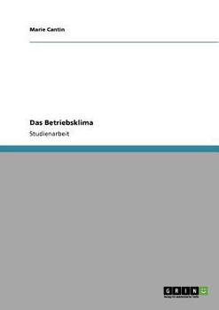 Paperback Das Betriebsklima [German] Book