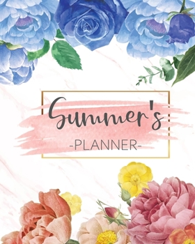 Summer's Planner: Monthly Planner 3 Years January - December 2020-2022 | Monthly View | Calendar Views Floral Cover - Sunday start