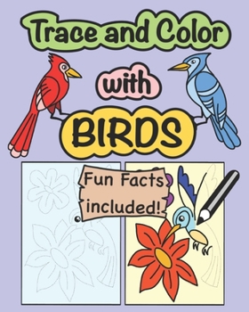 Paperback Trace and Color with Birds Book