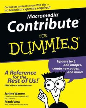 Paperback Macromedia Contribute for Dummies Book