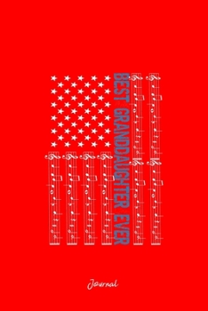 Journal: Dot Grid Journal - US Flag Music-Note Grand Daughters Cool Christmas Gift - Red Dotted Diary, Planner, Gratitude, Writing, Travel, Goal, Bullet Notebook