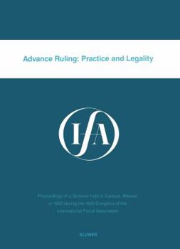 Paperback Advance Ruling: Practice and Legality: Practice and Legality Book