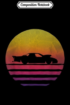 Paperback Composition Notebook: Retro Vintage Drag Racing Car Silhouette Distressed Journal/Notebook Blank Lined Ruled 6x9 100 Pages Book