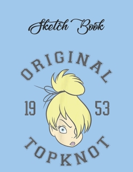 SketchBook: Disney Peter Pan Tinker Bell Watercolor Sketch Cute Theme Marble Size SketchBook Blank Pages Rule Unlined for Girls Teens Kids Journal for ... of 8.5"x11" for Drawing Sketching Doodling