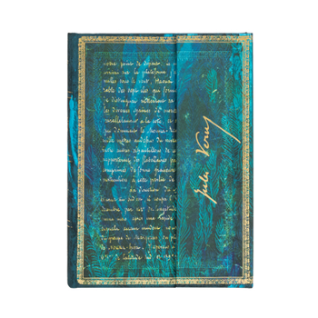 Diary Paperblanks Verne, Twenty Thousand Leagues Embellished Manuscripts Collection Hardcover MIDI Lined Wrap Closure 144 Pg 120 GSM Book