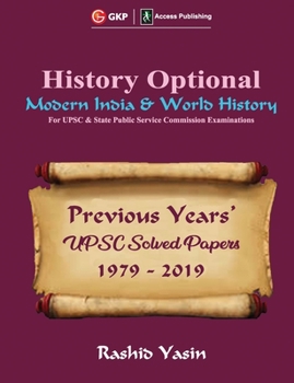 Paperback History Optional - Modern India & World History - Previous Year's Upsc Solved Papers 1979-2019 Book