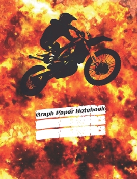 Paperback Graph Paper Notebook: Grid Paper for Math and Science Students, 4 Squares Per Inch, Motocross Cover Design (volume 1) Book