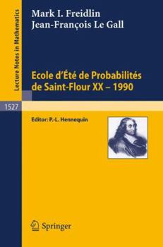 Paperback Ecole d'Ete de Probabilites de Saint-Flour XX - 1990 Book