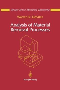 Paperback Analysis of Material Removal Processes Book