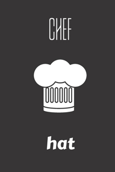 chef hat: small lined Chef Notebook / Travel Journal to write in (6'' x 9'') 120 pages