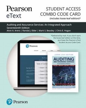 Printed Access Code Pearson Etext for Auditing and Assurance Services -- Combo Card Book