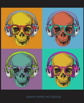 Graph Paper Notebook: Hipster Skull Notebook/Journal|7.5 x 9.25|110 Pages|Wide-Ruled| Cool Novelty Gift for Kids and Adults|Perfect for Class Notes, Ideas, Journaling or Halloween Party Favor