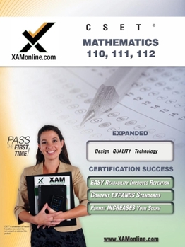 Paperback Cset Mathematics 110, 111, 112 Teacher Certification Test Prep Study Guide Book
