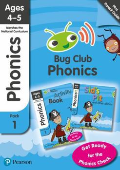 Phonics - Learn at Home Pack 1 (Bug Club), Phonics Sets 1-3 for ages 4-5 (Six stories + Parent Guide + Activity Book) - Book  of the Bug Club