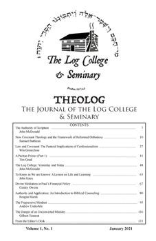 Paperback Theolog, Volume 1, Number 1: The Journal of the Log College & Seminary Book