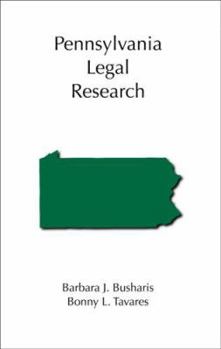 Hardcover Pennsylvania Legal Research Book