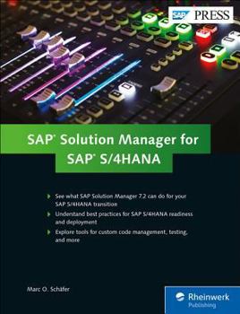 Hardcover SAP Solution Manager for SAP S/4hana: Managing Your Digital Business Book