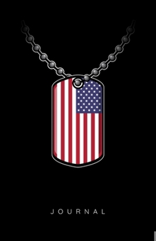 USA Flag Military Dog Tag Journal