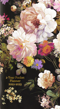 Calendar 2022-23 Midnight Floral 2-Year Pocket Planner (24-Month Calendar) Book