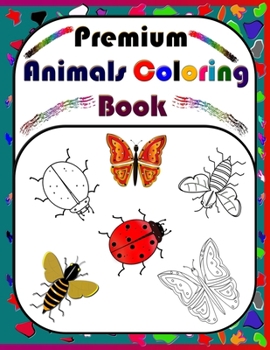 Paperback Premium Animals Coloring Book