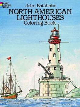 Paperback North American Lighthouses Coloring Book