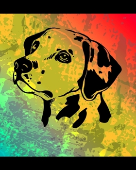 Dalmatian Color Burst Notebook: Dog Lovers Blank Lined Journal Note Pad 8x10