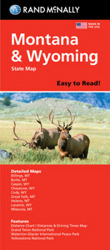 Map Rand McNally Easy to Read Folded Map: Montana/Wyoming State Map Book