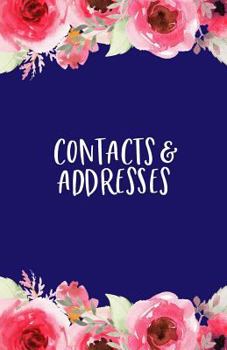 Contacts and Addresses : Floral Address Book with Alphabetical Tabs + Birthdays, Emails, Phone, Womens Address Book Organizer