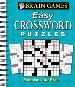 Spiral-bound Brain Games - Easy Crossword Puzzles Book
