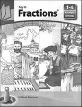 Spiral-bound Key to Fractions, Books 1-4, Answers and Notes Book