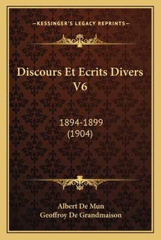 Paperback Discours Et Ecrits Divers V6: 1894-1899 (1904) [French] Book