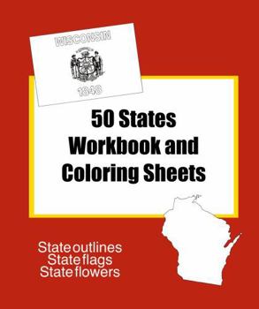 Paperback 50 States Workbook and Coloring Sheets Book