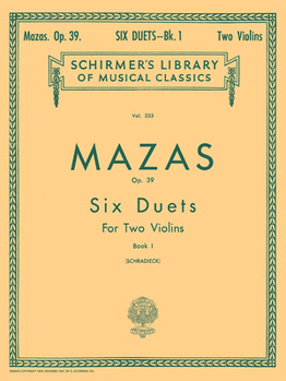 Paperback 6 Duets, Op. 39 - Book 1: Schirmer Library of Classics Volume 333 Book