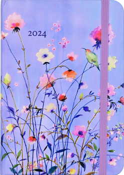 Hardcover 2024 Lavender Wildflowers Engagement Calendar Book