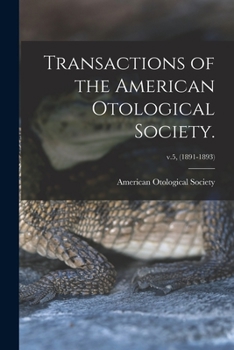 Paperback Transactions of the American Otological Society.; v.5, (1891-1893) Book