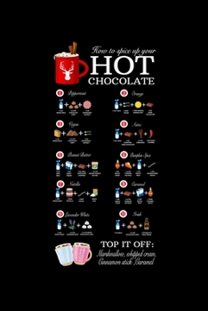 Paperback Notebook: Cocoa Hot Chocolate Coffee Caramel sweet gift 120 Pages, 6x9 Inches, Dot Grid Book